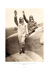 Aviation Photo Print: Happy End of a 65 hours record flight, Junkers W33 (C/N 2507) D-1231 with crew J. Risztics and W. Zimmermann, 1928