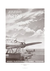 Aviation Art Poster: ARADO - FLUGZEUGWERKE AR 196, GERMANY 1941