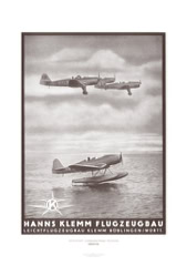 Aviation Art Poster: HANNS KLEMM - LEICHTFLUGZEUGBAU BÖBLINGEN / WÜRTTEMMBERG, GERMANY 1941