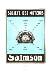Aviation Art Poster: SALMSON - SOCIÉTÉ DES MOTEURS, 1925