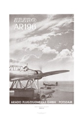 Aviation Art Poster: ARADO - FLUGZEUGWERKE AR 196, GERMANY 1941