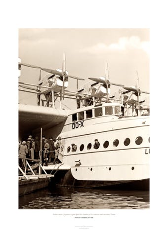 Aviation Photo Print: Twelve Curtiss Conqueror Engines lifted this Dornier Do X at Atlantic and “Bavarian” Oceans, 1931