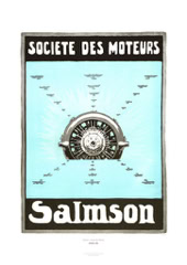 Aviation Art Poster: SALMSON - SOCIÉTÉ DES MOTEURS, 1925