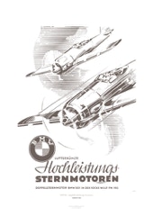 Aviation Art Poster: BMW 801 - LUFTGEKÜHLTE HOCHLEISTUNGS STERNMOTOREN, GERMANY 1942