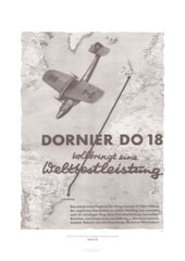 Aviation Art Poster: DORNIER DO 18 - INTERNATIONALER REKORDFLUG VON ENGLAND NACH BRASILIEN, GERMANY 1938
