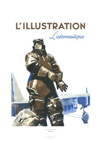 Aviation Art Poster: L’ILLUSTRATION L’AÉRONAUTQUE, 1936