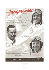 Aviation Art Poster: BÜCKER - FLUGZEUGBAU RANGSDORF BEI BERLIN GERMANY 1939