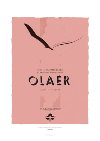 Aviation Art Poster: OLAER - TRAINS D’ATTERRISSAGE & COMMANDES HYDRAULIQUES, 1940