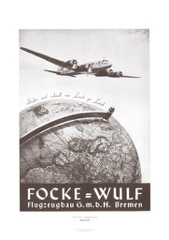 Aviation Art Poster: FOCKE-WULF - FLUGZEUGBAU BREMEN, GERMANY 1941