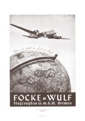 Aviation Art Poster: FOCKE-WULF - FLUGZEUGBAU BREMEN, GERMANY 1941